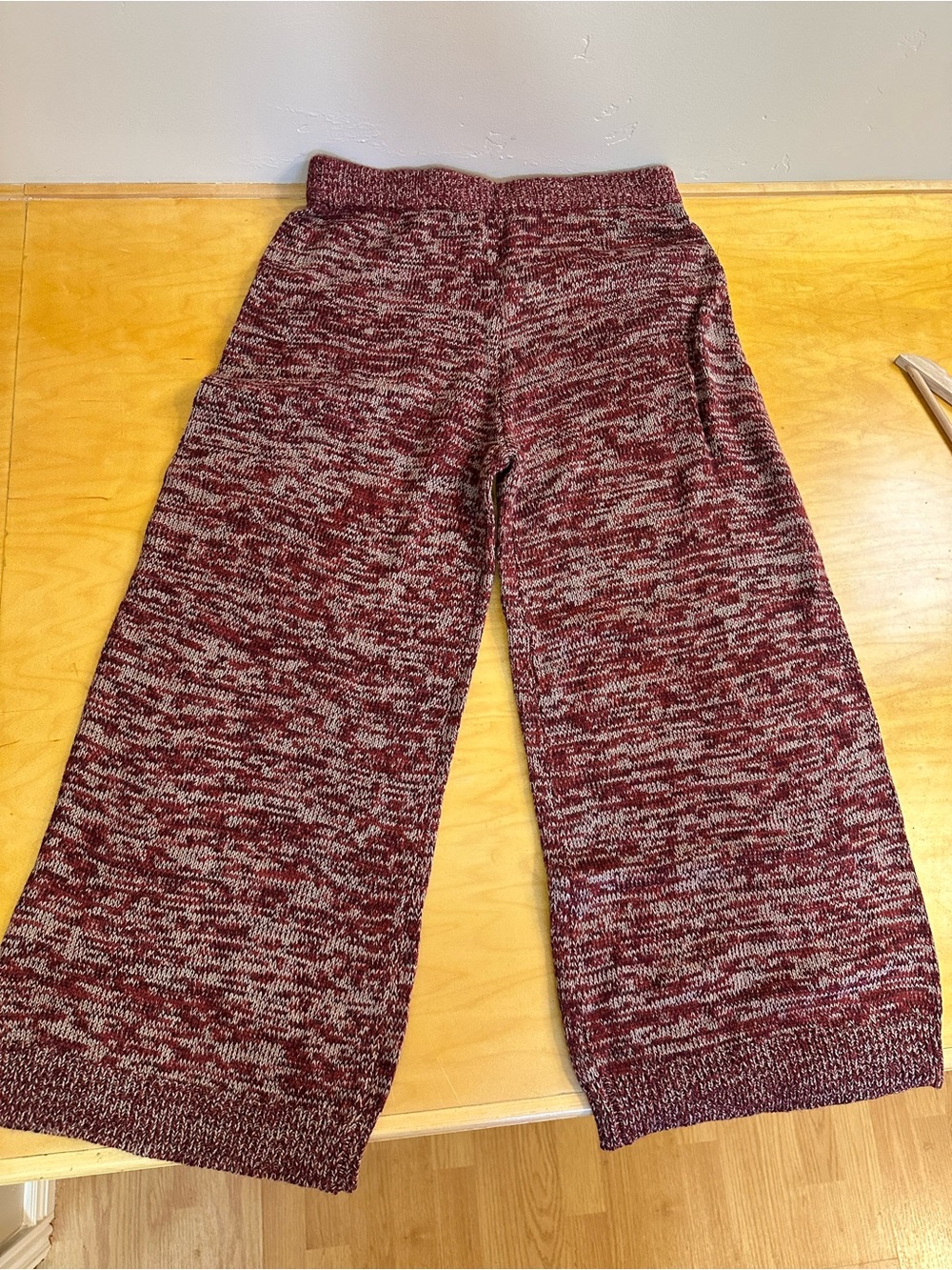 Joyfolie MIA Joy Maroon Knit Sweater Pants Size Large NWOT